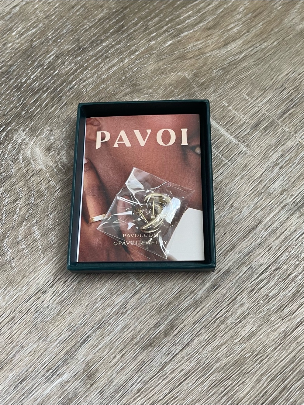 PAVOI Gold Tone Teardrop Spiral Statement Earrings New in Original Box